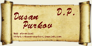 Dušan Purkov vizit kartica